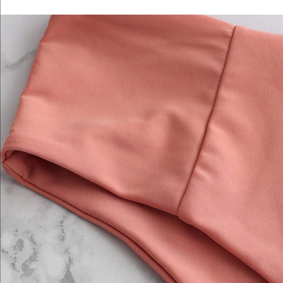 Bandeau Bikini— Red, & Peach - Picture 3 of 9